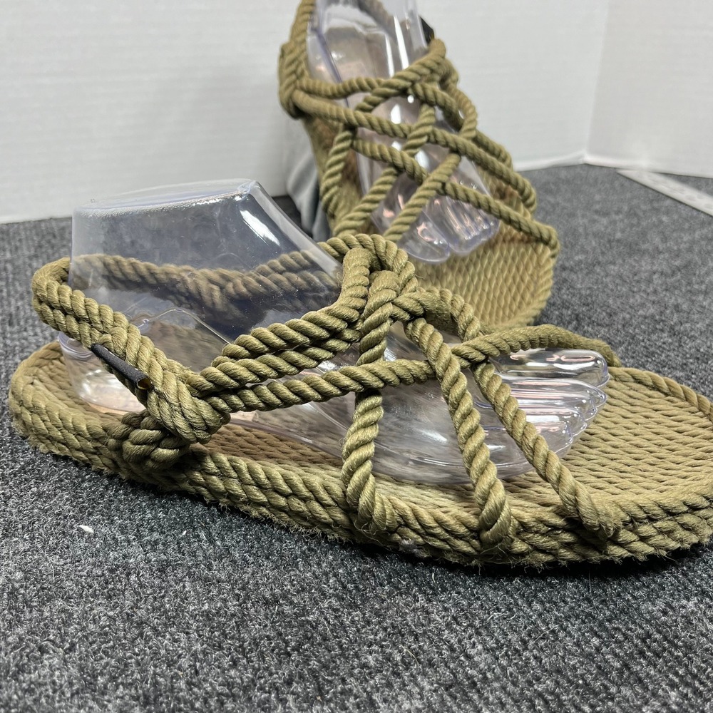 Nomadic State of Mind Rope Gladiator Sandals Mens 13 Olive Green Vegan Eco Indie